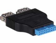 Akyga adaptér 2 x USB 3.0 - 19-pin (AK-CA-58)