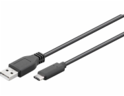 Goobay USB-A - USB-C USB kabel 1 m černý (55468)
