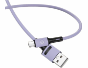 Usams USB-A - microUSB USB kabel 1 m fialový (69870-uniw)
