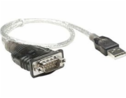 Manhattan USB-A USB kabel – 0,45 m průhledný (205146)