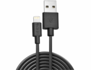 Lindy USB-A – Lightning kabel 3 m černý (31322)