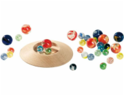 Skleněné koule Goki s hrací deskou