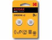 Baterie Kodak Max CR2016 2 ks.