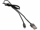 Platinet USB-A - microUSB USB kabel 1 m černý (PUCRP1B)
