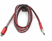 Platinet USB-A - microUSB USB kabel 1 m červený (PUCLC1R)