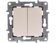 Legrand Double button Niloe 6A cream (764608)