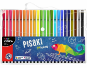 Popisovače Derform v pouzdře 24 barev KIDEA - 244186