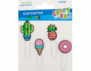 Craft with Fun CF DEKORACE DEKORACE DEKORATIVNÍ Klip CACTUS 4KS 12/288