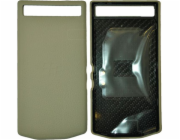 Kožený kryt dvířek baterie Blackberry Porsche Design P9982 písková skořepina