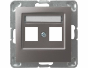 Ospel Computer Socket Housing, Double Ecru AS OSPEL