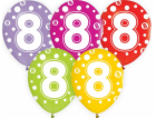 GoDan Balónky s čísly: 8, 12/ 5 ks Godan
