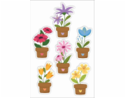 LearnHow Oboustranné okenní dekorace - Květiny... 6 ks