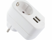 Schwaiger Schwaiger USB Ladeadapter 230V s Steckdose weiß