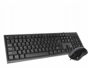 Klávesnice + myš Omega OMEGA KEYBOARD US MOUSE SET OKM-09 DRÁTOVÁ KLÁVESNICE MYŠ USB ČERNÁ [45545]