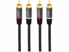 LogiLink RCA (Cinch) x2 - RCA (Cinch) x2 kabel 3m černý (...