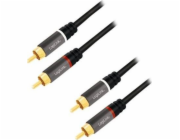LogiLink RCA (Cinch) x2 - RCA (Cinch) x2 kabel 1m černý (CA1202)