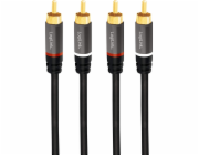 LogiLink RCA (Cinch) x2 - RCA (Cinch) x2 kabel 5m černý (CA1207)