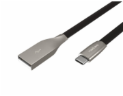 Natec USB-A - USB-C USB kabel 1 m Černostříbrný (NKA-1954)