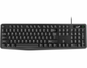 Genius klávesnice + myš Genius KB-117, americká klávesnice, klasická, voděodolný drátový typ (USB), černá, ne