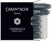 Šedé inkoustové cartridge Caran d`Arche Chromatics, 6 kusů