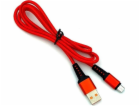 Denmen USB-A - microUSB USB kabel 1 m červený (29353)