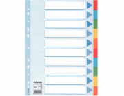 Esselte BAREVNÉ VLOŽKY A4 5 KARET BEZ POPISU KARTY. - 100 199