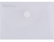 Složka na obálky Donau DONAU s patentním uzávěrem, PP, A7, 180 mikronů, průhledná