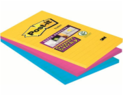 Post-it Pad SUPER STICKY 4690-SS3RIO-EU s podšívkou, paleta RIO DE JANEIRO, 101x152mm, 3x90 listů (3M0259)