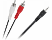 Jack kabel 3,5mm - RCA (Cinch) x2 10m černý (KPO2747-10)