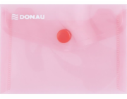 Donau DONAU složka na obálky s patentním uzávěrem, PP, A7, 180 mikronů, červená
