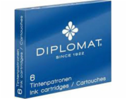 Inkoustové kazety Diplomat Blue, 6 kusů