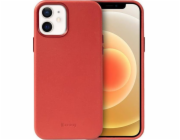 Crong Crong Essential Cover – umělý kožený kryt iPhone 12 / iPhone 12 Pro (červený)