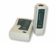 W-star Tester kabelů UTP WS468EC RJ45 RJ11 indikace LED diodami černá