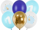 PartyDeco Latexové narozeninové balónky pro roční dítě, m...