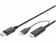 AV adaptér Digitus 2M KABEL ADAPTÉRU HDMI TO DP 2M KABEL ADAPTÉRU HDMI TO DP