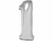 GoDan Smart fóliový balónek, stříbrný, 76 cm
