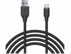 Aukey USB-A - USB-C USB kabel 2 m černý (CB-AC2 BLACK)