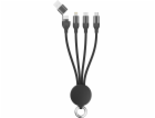 USB 2GO 2GO USB / Typ C Ladekabel All in One černý kabel ...