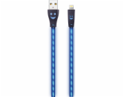 USB kabel 2GO 2GO USB Ladekabel sw mit blauer LED-Beleuchtung 100cm sv.