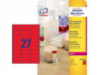 Neonové štítky Avery Zweckform 63,5 x 29,6 mm červené (L6...