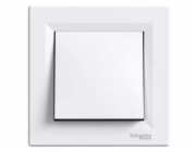 Asfora - Přepínač křížový, ř.7, bezšroubový - bílá