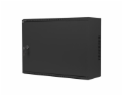LANBERG Nástěnná jednodílná skříň 19", 4U+3U/540x200, (dodávané složené), nízkoprofilová, plné dveře, černá (RAL9004)