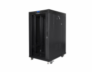 Volně stojící skříňka 19 palců 22U 800x1000 skleněné dveře LCD (ploché balení) V2 černá