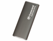 Transcend ESD265C 2TB, USB 10Gbps Type C, Externí SSD disk (3D NAND flash), kompaktní rozměry, šedý