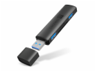 CONNECT IT COMPACT 4v1 USB-A hub + čtečka karet, (2xUSB-A...