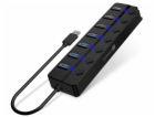 CONNECT IT Mighty Switch 2 USB-A hub, (4xUSB-A 3.0, 3xUSB...