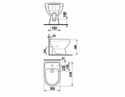 Vestavný bidet Jika Lyra Plus 32381