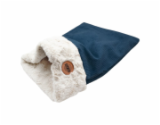 REDANT ŇUŇU Oboustranný tulivak pro kočky a malé psy Petrolejová/krémová 65x45cm