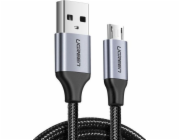 Ugreen USB-A - microUSB USB kabel 2 m šedý (60148)