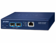 Planet XT-925A průmyslový konvertor, 1x10GBase-T - 2x10GBase-X SFP+, 0~50°C, DIN